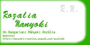 rozalia manyoki business card