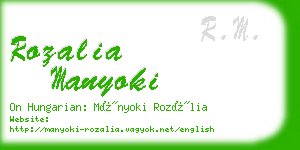 rozalia manyoki business card